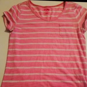 We are selling a light pink side strip shirt.